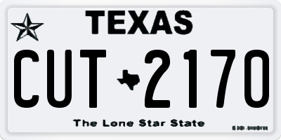 TX license plate CUT2170