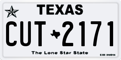 TX license plate CUT2171