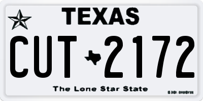 TX license plate CUT2172