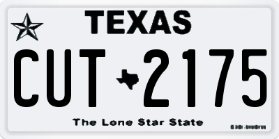 TX license plate CUT2175