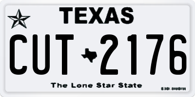 TX license plate CUT2176