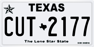 TX license plate CUT2177