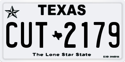 TX license plate CUT2179