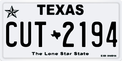 TX license plate CUT2194