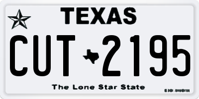 TX license plate CUT2195