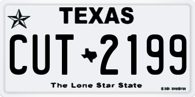 TX license plate CUT2199