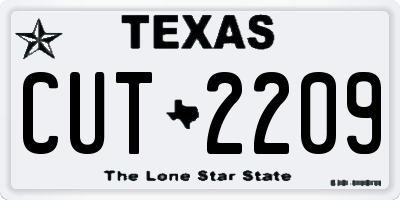 TX license plate CUT2209