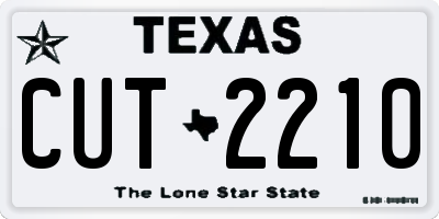 TX license plate CUT2210