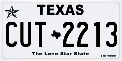 TX license plate CUT2213
