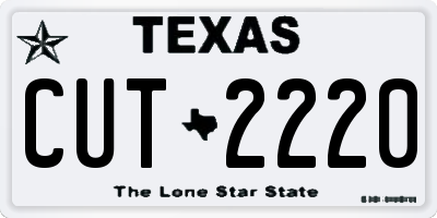 TX license plate CUT2220