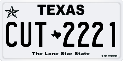 TX license plate CUT2221