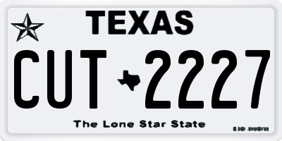 TX license plate CUT2227