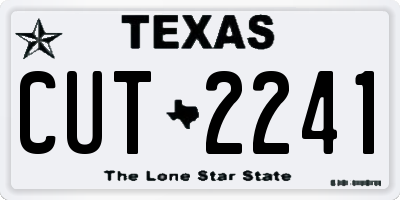 TX license plate CUT2241