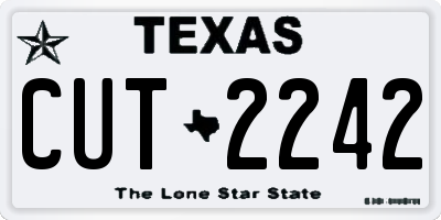 TX license plate CUT2242