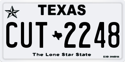 TX license plate CUT2248