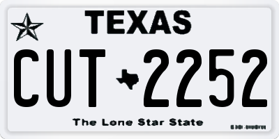 TX license plate CUT2252