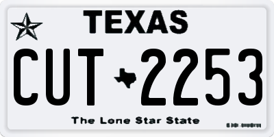 TX license plate CUT2253