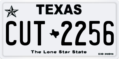TX license plate CUT2256