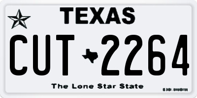 TX license plate CUT2264