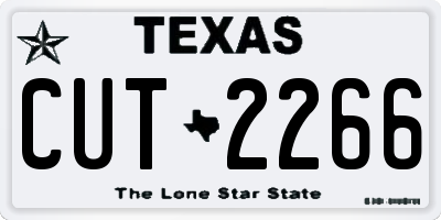 TX license plate CUT2266