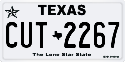 TX license plate CUT2267