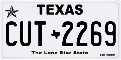 TX license plate CUT2269
