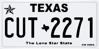 TX license plate CUT2271
