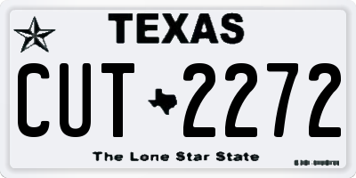 TX license plate CUT2272