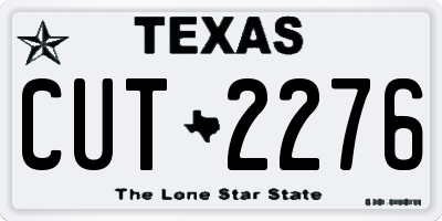 TX license plate CUT2276