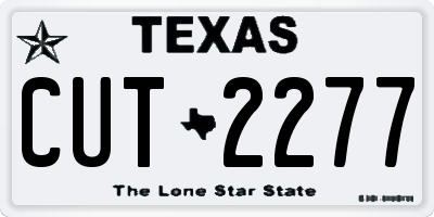TX license plate CUT2277