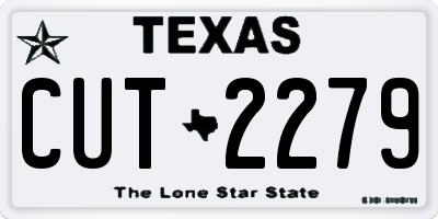 TX license plate CUT2279