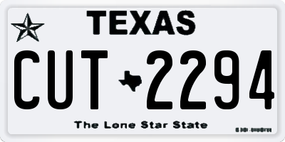 TX license plate CUT2294