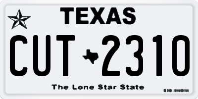 TX license plate CUT2310