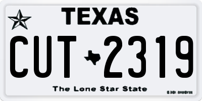 TX license plate CUT2319