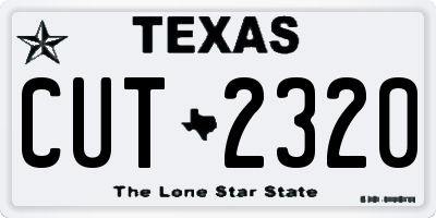 TX license plate CUT2320