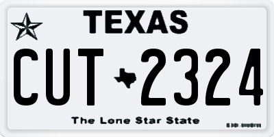 TX license plate CUT2324