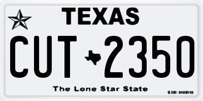 TX license plate CUT2350