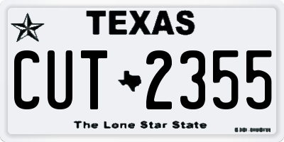 TX license plate CUT2355