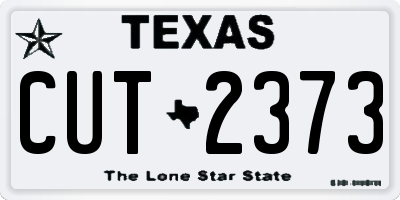 TX license plate CUT2373