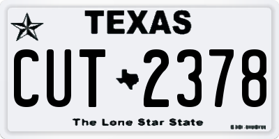 TX license plate CUT2378