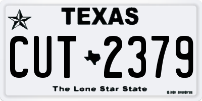 TX license plate CUT2379
