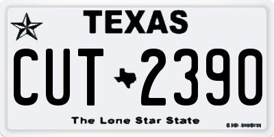 TX license plate CUT2390