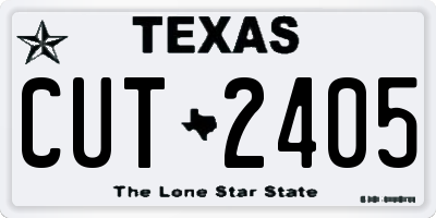 TX license plate CUT2405