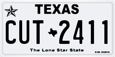 TX license plate CUT2411