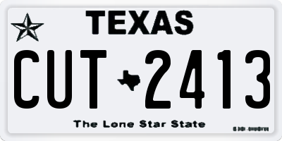 TX license plate CUT2413