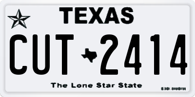 TX license plate CUT2414