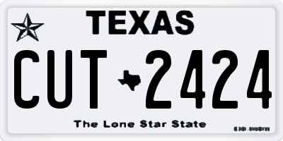 TX license plate CUT2424