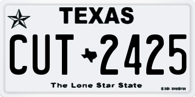 TX license plate CUT2425