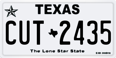 TX license plate CUT2435