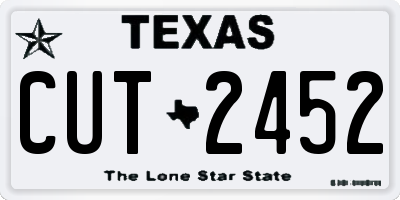 TX license plate CUT2452